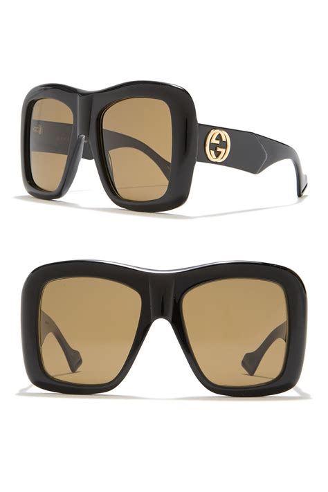 54mm oversized square sunglasses gucci|gucci oversized square acetate sunglasses.